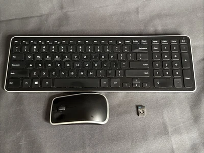 GOOD CONDITION Dell KM714 Wireless Slim Keyboard Mouse Combo +Receiver - Image 1 of 4