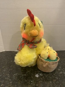 Gemmy Animated HEN CHICKEN w/DANCING CHICKS - PLUSH Sings Rockin Robin Christmas - Picture 1 of 8