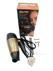 GEEPAS Mini Hair Dryer 1600W Gentle Drying - Picture 1 of 7