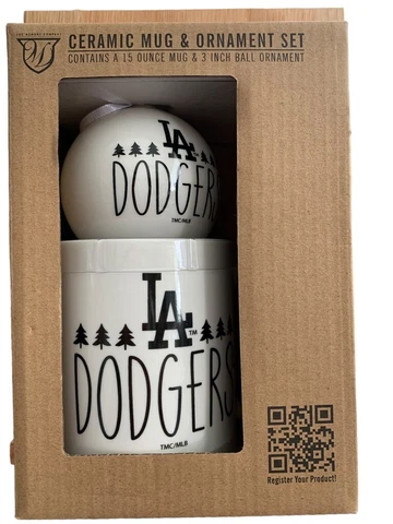 Dodgers Ceramic Mug & Ornament Set LA Dodgers The Memory Company Cover