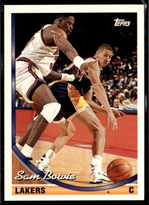1993-94 Topps #318 Sam Bowie Patrick Ewing - Image 1 of 2