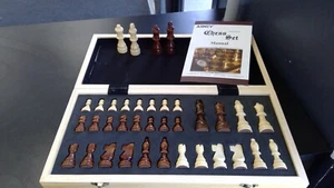 ASNEY Upgraded Magnetic Chess Set, 12” X 12” Folding Wooden Chess Set with Magne - Picture 1 of 5