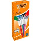 BIC 4 Farben Kugelschreiber  farbsortiert 12 Stck farbig Sortiert Stifte