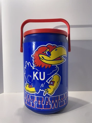 RARE Vintage 1998 KU Kansas University Jayhawks Kooler Kraft Can Cooler Chest Cover