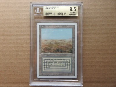 Scrubland BGS 9.5 GEM MINT [Revised Edition] Mtg Magic Free Tracking! - Image 1 of 4