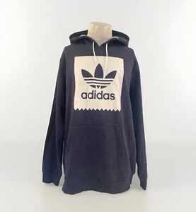 Neu mit Etikett Adidas Blackbird Basic Hoodie $ 55 XL marineblau meliert Logo Pullover Fleece - Bild 1 von 3