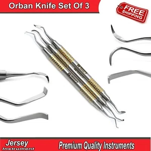 Parodontal Orban Allen Kirkland Messer 3 Stück Gingivektomie Tunneling Chirurgie Werkzeuge - Bild 1 von 5