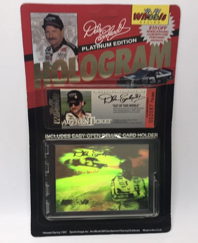 Dale Earnhardt Racing Nascar Hologram Platinum Edition Trading Card Unpunched Cover