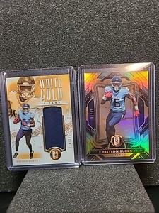 2023 Gold Standard Treylon Burks White Gold Patch 224/299 Titans Razorbacks