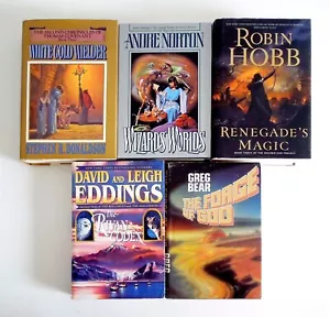 Lot of 5 Fantasy Books: Wizards' Worlds, Forge of God, White Gold Wielder, +2 - Picture 1 of 20