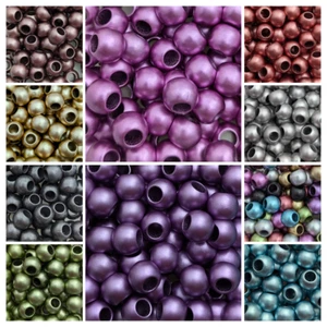 30 Beads, 12mm x 10mm, Acrylic, Large 6mm Holes, 10 Colour Choices - Picture 1 of 21