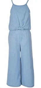 NEW Calvin Klein Jeans Girls Blue Light Denim Sleeveless Jumpsuit One Piece, XL - Picture 1 of 2