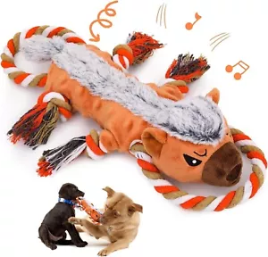 Squeaky Dog Chew Toy Tug of War Interactive Teething Aggressive Chewer - Picture 1 of 8