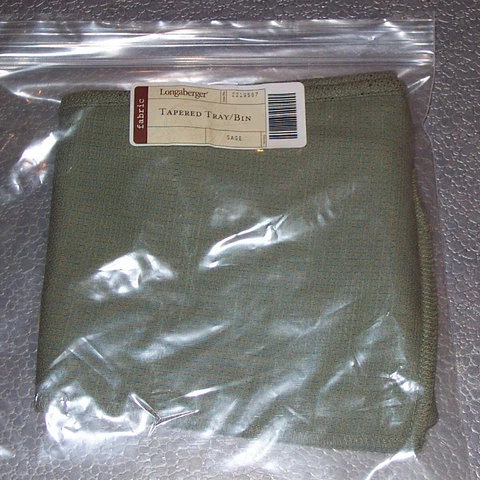 Longaberger Sage TAPERED PAPER TRAY Basket Liner ~Made in USA~ plus SHIPS FREE! Cover