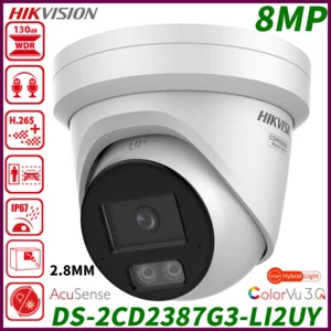 Hikvision DS-2CD2387G3-LI2UY 4K 8MP ColorVu 3.0 Hybrid Light IP Camera Audio 2.0 - Picture 1 of 12