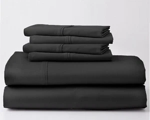 6PC Real 800 Thread Count 100% Egyptian Soft Cotton Sheet Set 10" Deep Pocket - Picture 1 of 27