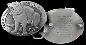 Tasmanian devil high quality belt buckle comes in a velvet pouch - Picture 1 of 3