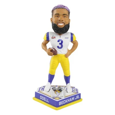 Los Angeles Rams #3 Odell Beckham Jr Super Bowl LVI Champions 8" Bobblehead Foto 1 de 2
