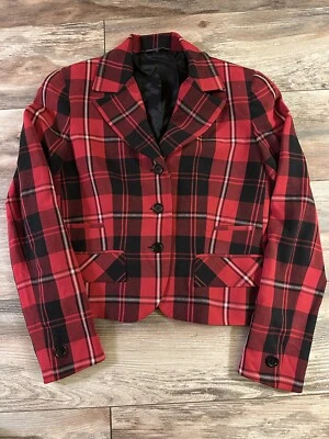 BLAZER A CUADROS THALIAN XTRACT NUEVO OFICIAL RARO PUNK ROCK EMO GÓTICO ABBEY DAWN Foto 1 de 3