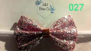 🎀 Stocking Stuffer Simple Bow clips and/or headband/ponytail - pick your favs - Picture 1 of 18