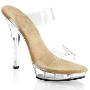 Valentine Gift: LIP-102-1 (Clr-Tan/Clr) (LIP102-1/C-T/C) (Pleaser USA) 5 - Picture 1 of 1