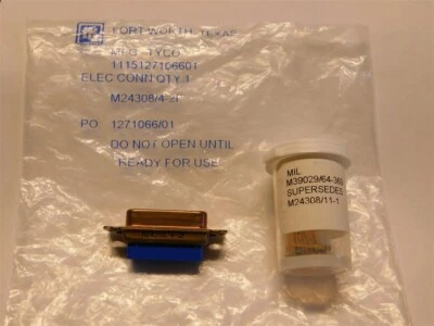 Mil Spec Tyco M24308/4-2F / 205558-2 15pos D-Sub Connectors, Male Crimp Contacts - Image 1 of 3