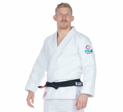 Fuji Sports All Around Mens Brazilian Jiu Jitsu Gi Jiu-Jitsu BJJ  White w Teal - Image 1 of 4