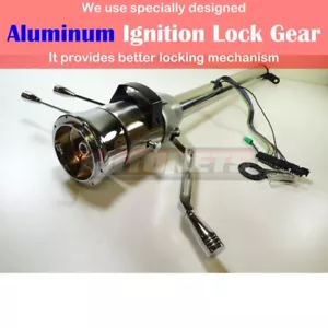 Raw Stainless 28" Automatic Column Shift Tilt Steering Column Chevy GM NO-KEY - Bild 1 von 6