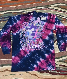 Vintage 90s Jimi Hendrix Experience Tie Dye Long Sleeve Tshirt Tee Mens Size XL - Bild 1 von 7