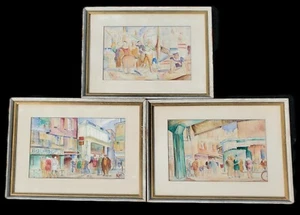 3 x Acuarela Original John Theodore Johnson principios de 1900 1902-63 - Imagen 1 de 6