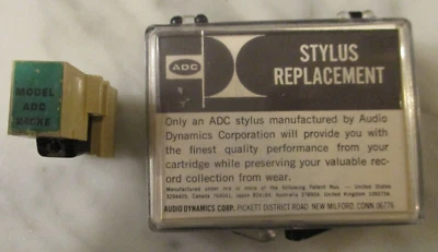 ADC 240XE CARTRIDGE AND NEW UPGRADED GENUINE ADC R-50XE STYLUS IN ORIGINAL CASE: - Image 1 of 4