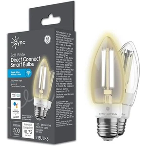 GE CYNC Smart LED Light Bulb, B11 Candle Light Bulb, Works with Amazon Alexa and - Picture 1 of 9