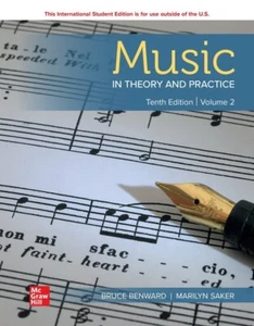 Music in Theory and Practice Volume 2 10e by Bruce Benward International Edition - Foto 1 di 1