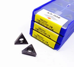 ZCC.CT TCMT16T308-EM YBG202 TCMT3(2.5)2-EM CNC blade tool carbide inserts 10Pcs - Picture 1 of 2