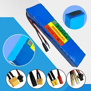 High Power 36V 30Ah 10S3P Li-Ion Multi Plug Battery Pack For E-Bike E-Scooter - Picture 1 of 24