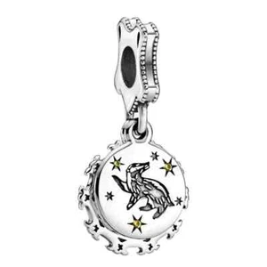 Sterlingsilber 925 Schmuck Anhänger Hufflepuff Harry Potter Charm Armband Kette - Bild 1 von 1