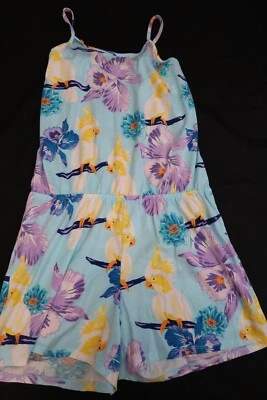 Pantalones Cortos Mameluco The Children's Place Niñas XXL 16 Loro/Flores Foto 1 de 4