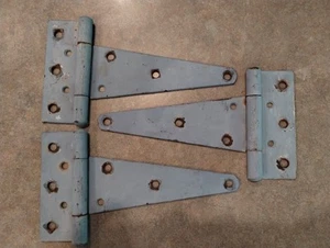 Vintage Set of 3 10" "T" Strap Hinges Barn Door, Gate, Door Salvaged Hinges - Picture 1 of 2