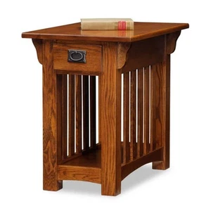 Mission Impeccable 17 in. W x 25 in. D Medium Oak Rectangle Wood End/Side Table - Picture 1 of 12