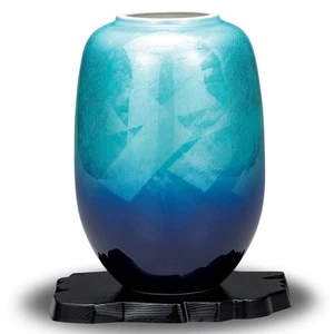 Kutani Ware Waza-no-Kura Vase Keramik mit Silberglasur Made in Japan - Bild 1 von 3