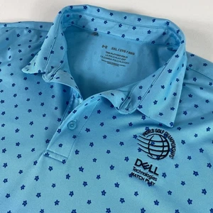 Under Armour The Playoff Polo Mens 2XL Blue Floral All Over Print Golf Shirt - Picture 1 of 10