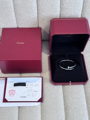 Браслет для ногтей Cartier Juste un Clou белое золото 18 карат размер 15 классический - Изображение 1 из 4