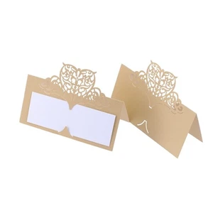 50pcs Hollow Floral Place Cards Name Reception Cards for Wedding - Picture 1 of 11