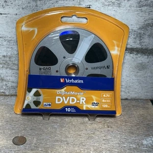 Verbatim Digital Movie DVD-R 10 Pack 4.7 GB, 8x Speed, 120 Minute Brand New - Picture 1 of 13