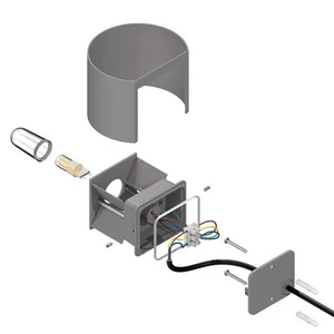 Wandleuchte RUNEL für außen, IP65, Up-/Downlight, schwarz matt, rund, 1x G9 - Bild 1 von 18