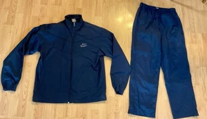 Vintage Y2K Men’s Nike Mini Swoosh Track Suit Large Jacket Medium Pants Blue  - Picture 1 of 11