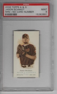 2006 TOPPS ALLEN & GINTER MINI - NO CARD NUMBER  JASON SCHMIDT  PSA 9 - Image 1 of 2