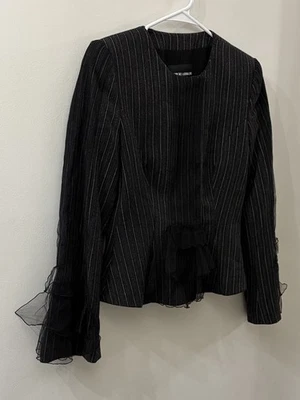 Женский блейзер Giorgio Armani — размер 40 (США 12) — черный — шерстяная смесь — винтажный  - Изображение 1 из 4