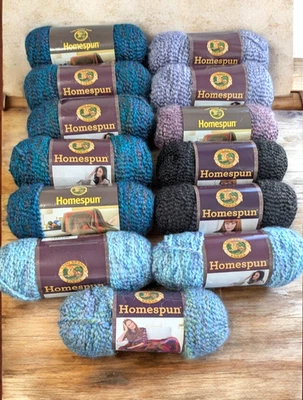 Lote de 13 madejas de hilo casero marca Lion de 6 oz Foto 1 de 4