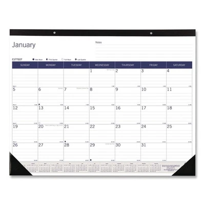 Blueline C177227 Jan-Dec 2026 22" x 17" DuraGlobe Monthly Desk Pad Calendar New